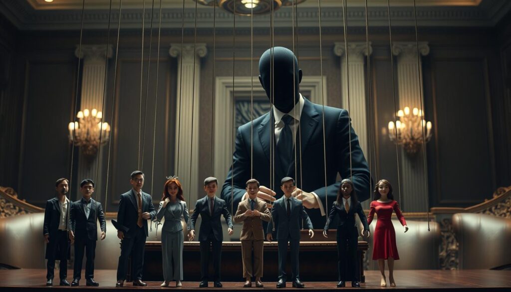 Exploiting authority, manipulation tactics, psychological dominance